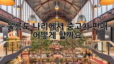 울릉도 나리에서 중고차 판매, 어떻게 할까요?