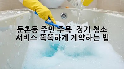 🏡 둔촌동 주민 주목! ✨ 정기 청소 서비스 똑똑하게 계약하는 법